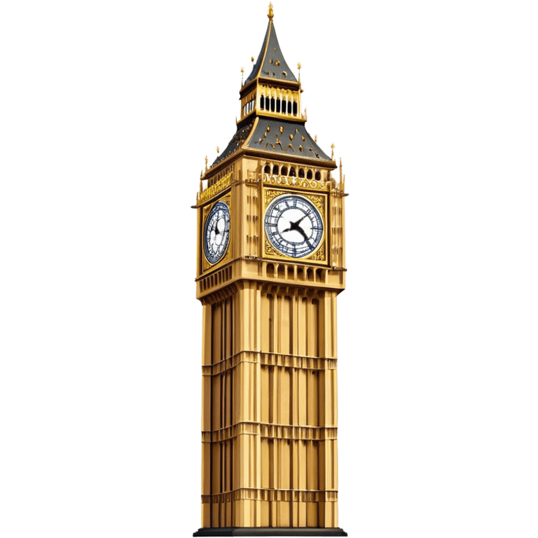 Cinematic Realistic Big Ben Landmark Emoji, showcasing the historic clock tower in exquisite detail rendered with dynamic lighting and rich textures that highlight its timeless grandeur. emoji