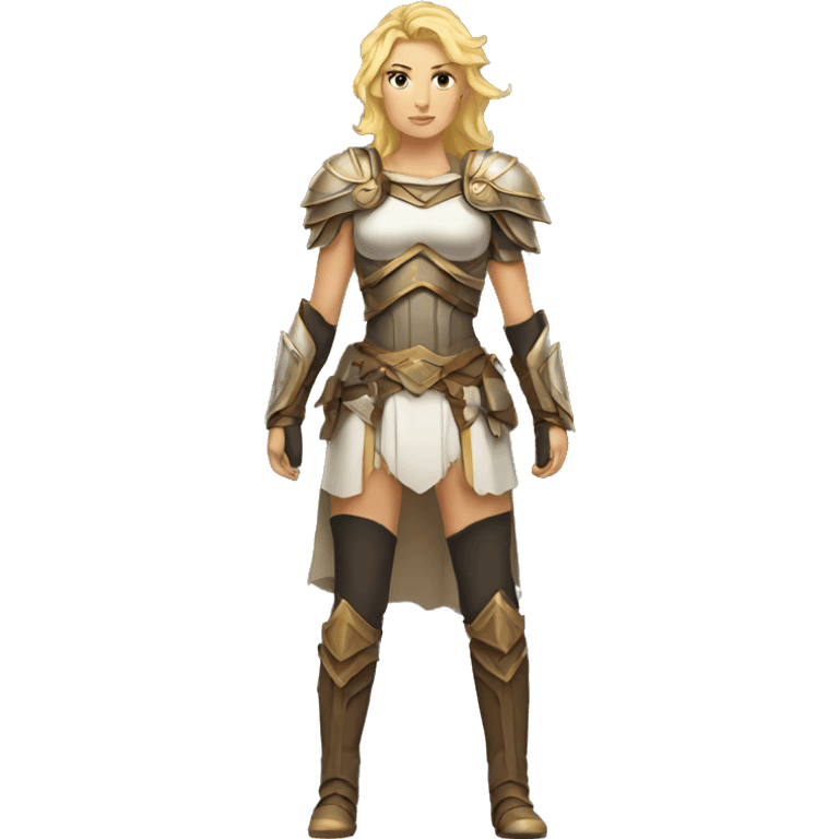 Blond Valkyrie full body emoji