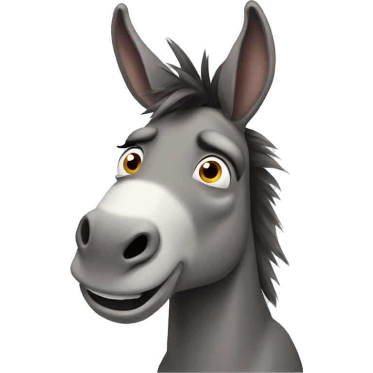 Embarrassed donkey emoji