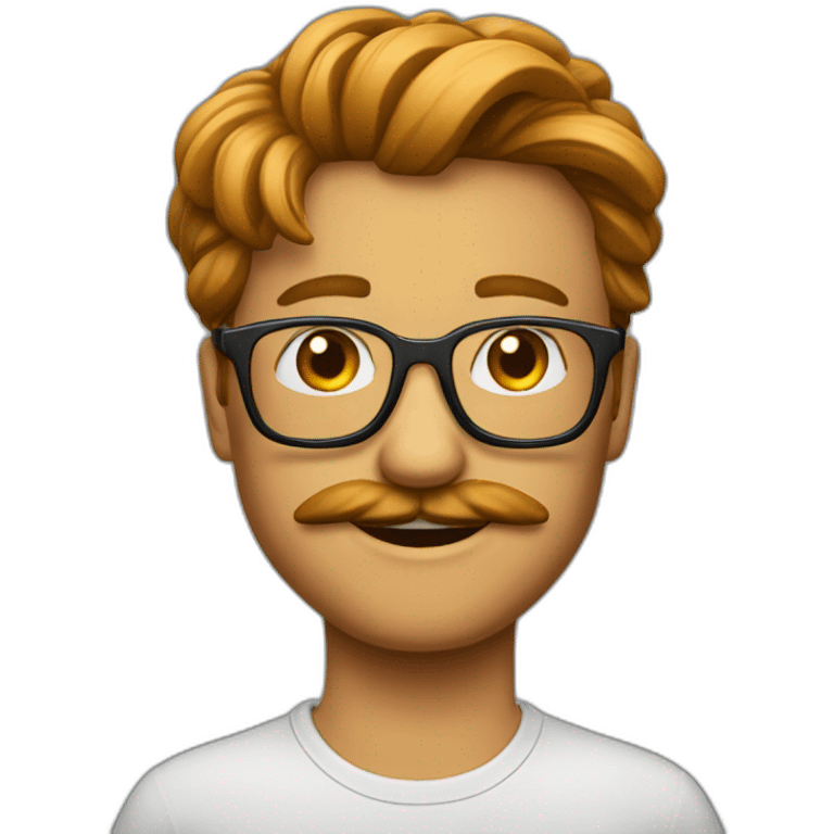 Un roux avec des lunettes emoji