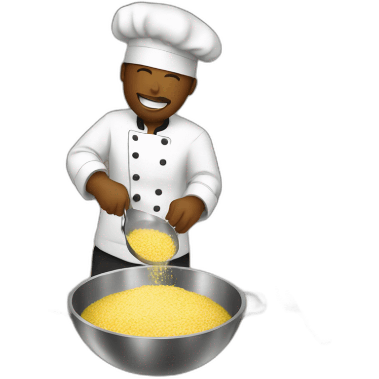 chef mixing ingredients in bowl emoji