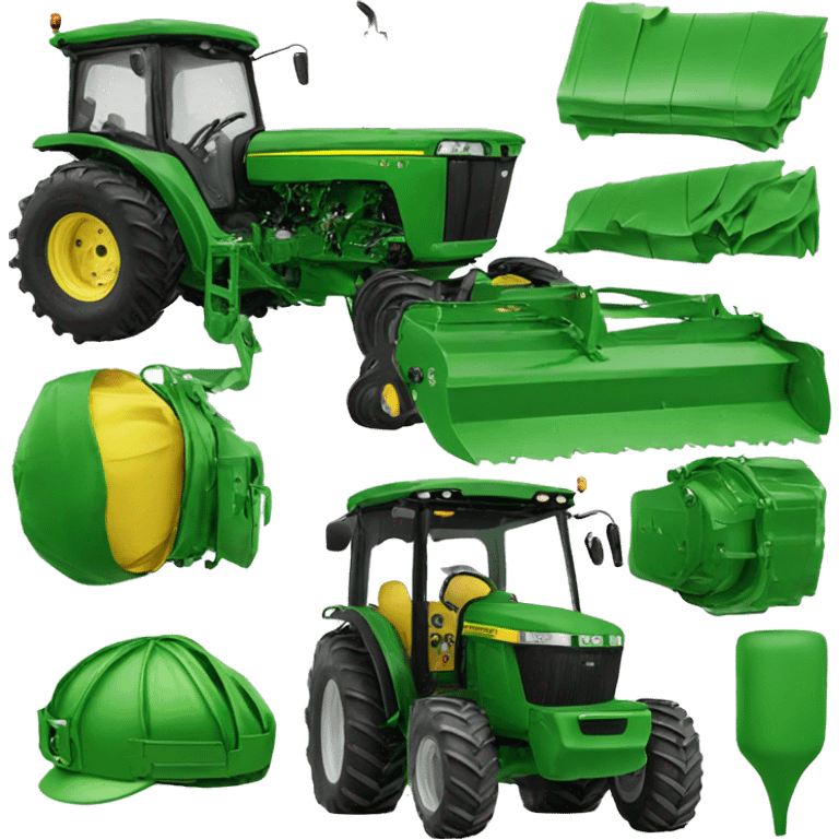 John Deere green tractor emoji