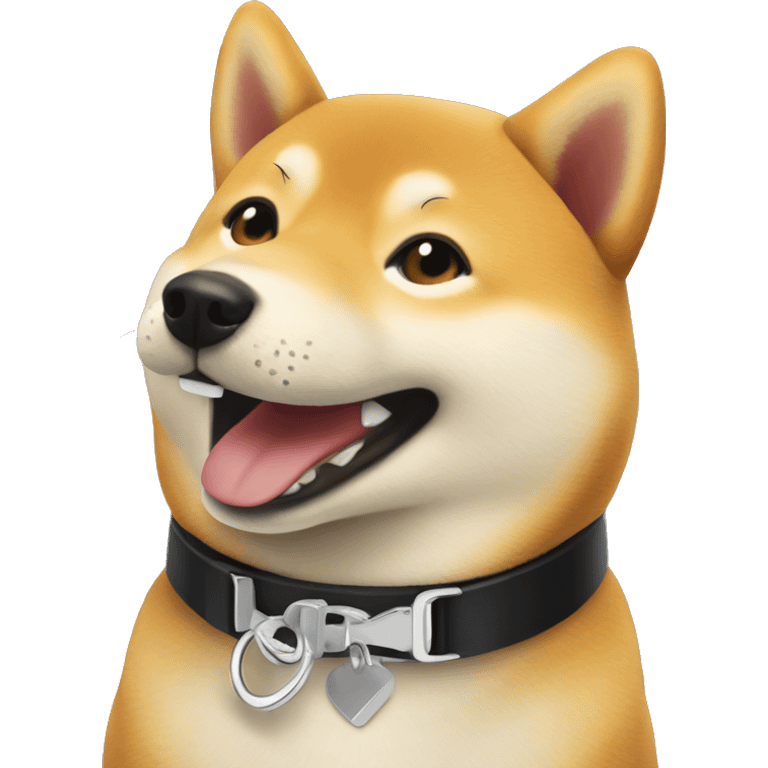 a smiling shiba inu dog with a collar that says "NEIRO" emoji