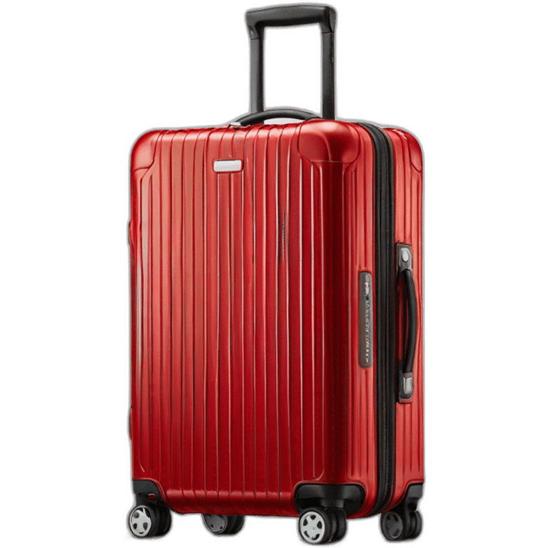 One Rimowa red Essential Cabin luggage emoji