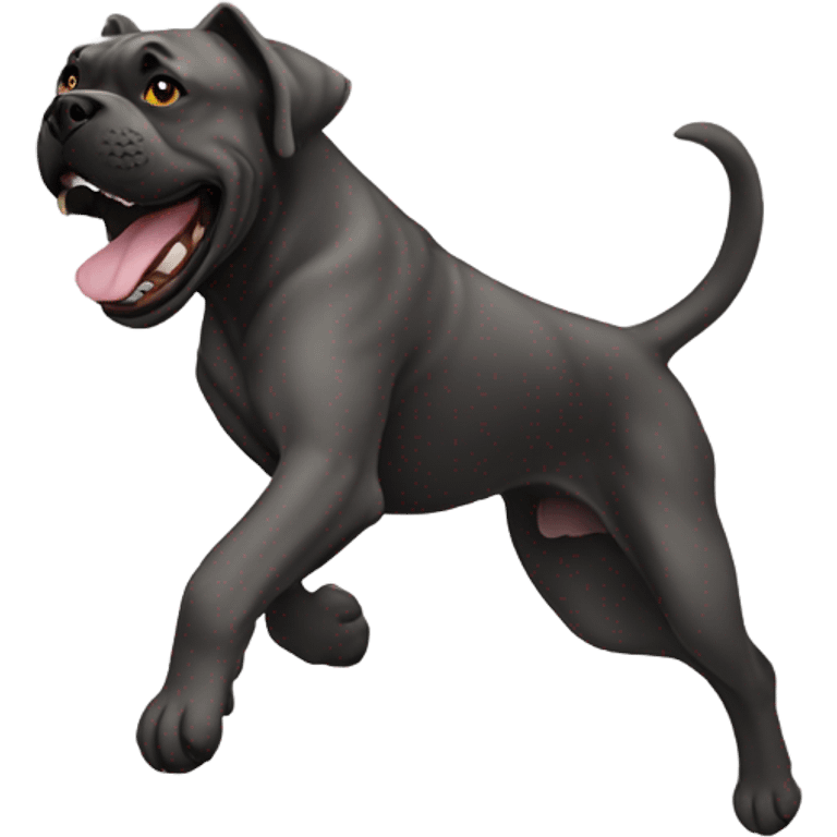 A Cane Corso jumps for joy. emoji