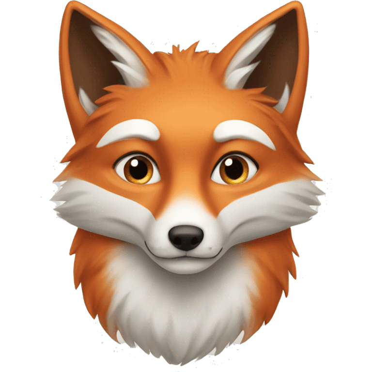 one red fox one white fox emoji