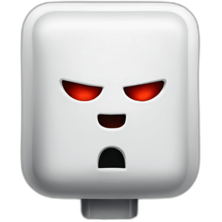 An angry electrical plug emoji