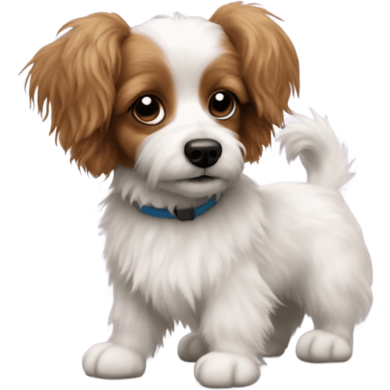 Fluffy Papillon poodle Jack Russell emoji