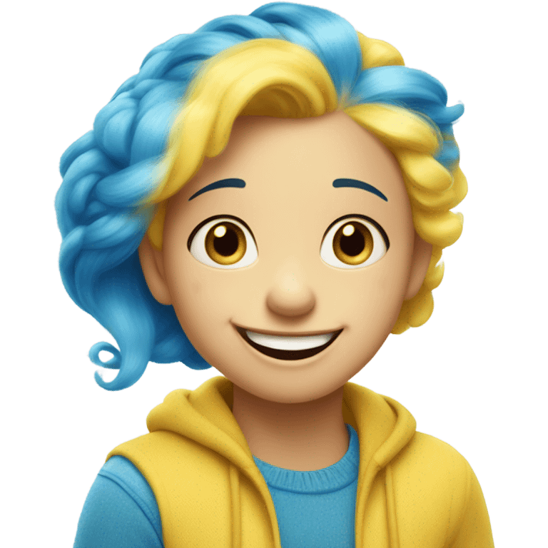 Disney Pixar character Joy from inside out yellow skin  emoji