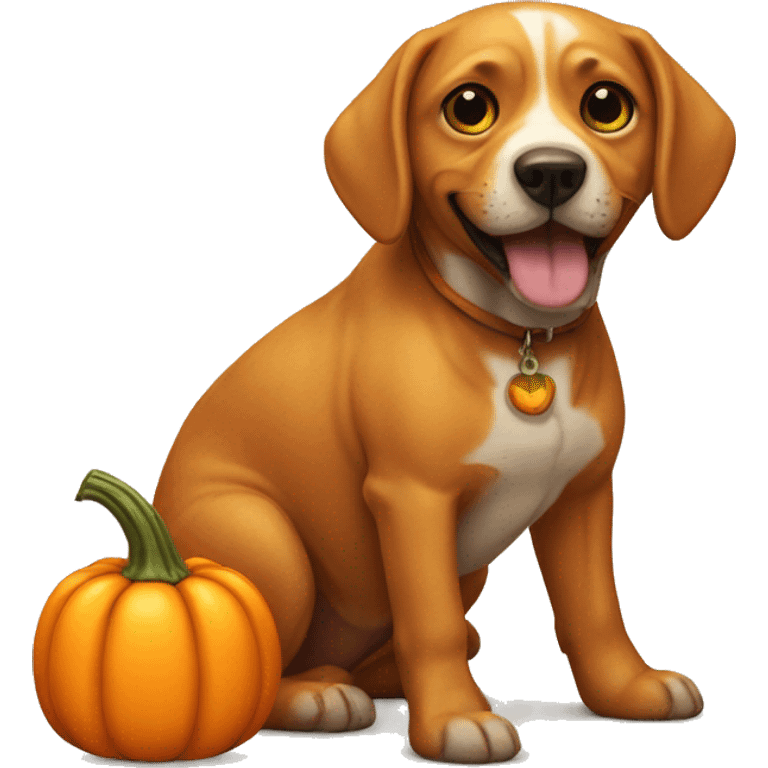 pumpkin dog emoji