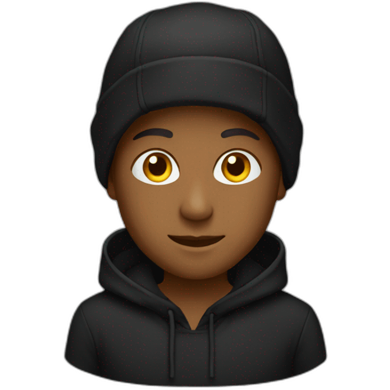 man black hoody emoji