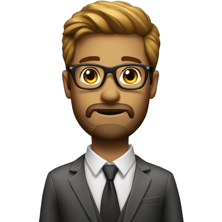 business man hipster emoji