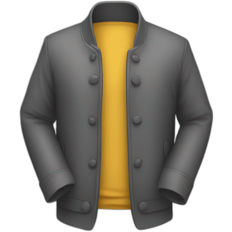 Man with a large open jacket showing something inside the jacket emoji