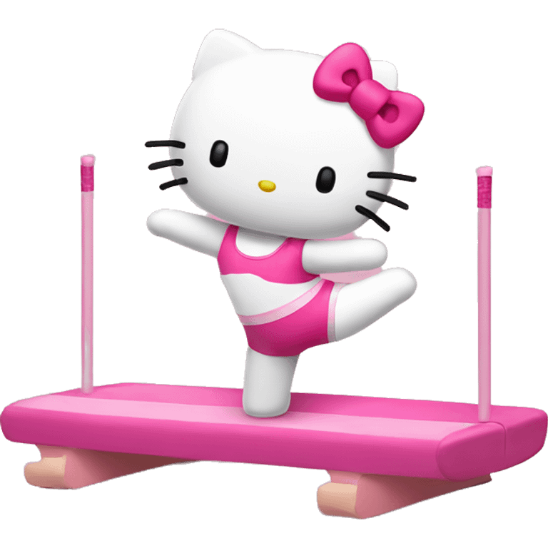 hello kitty doing gymnastics emoji