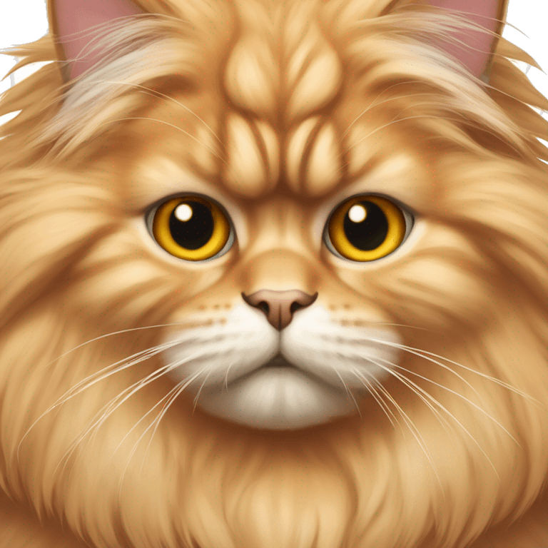 fluffy persian orange cat emoji