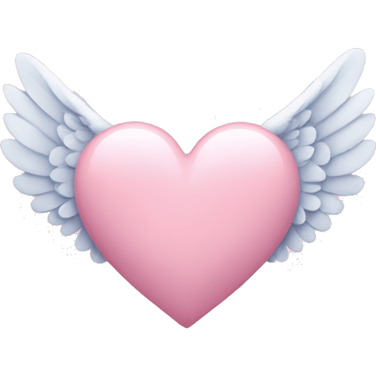 Pastel pink heart with wings emoji