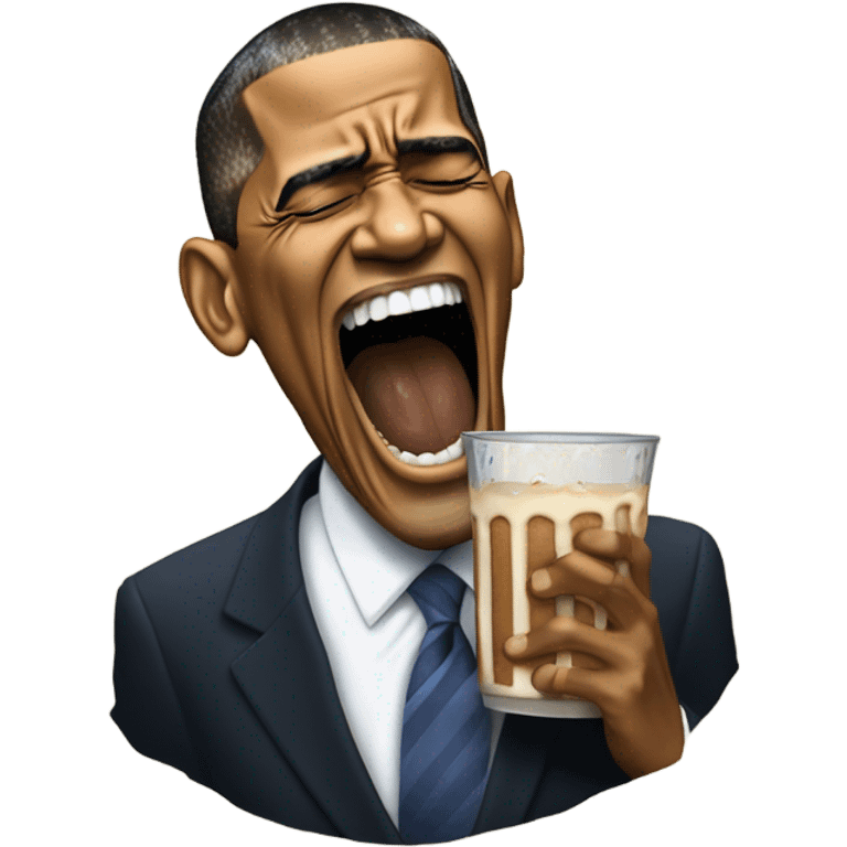 Barack Obama dunking violently emoji