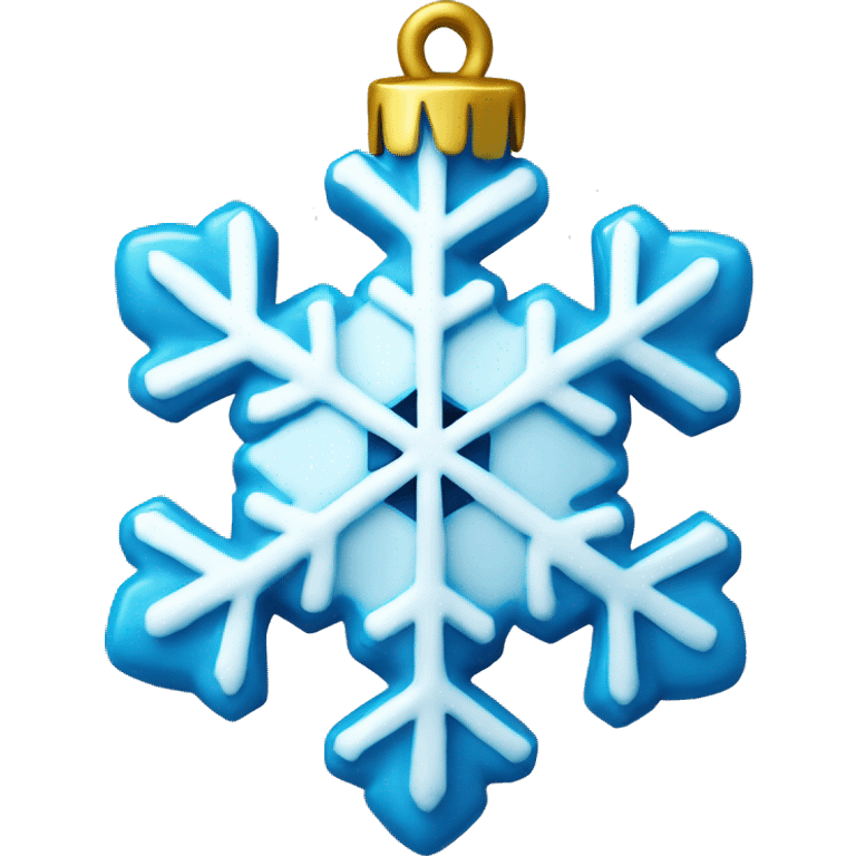 Snowflake Christmas bauble emoji