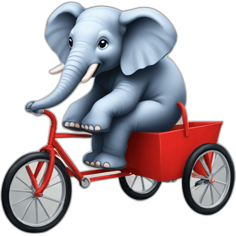 an elephant on a tricycle emoji