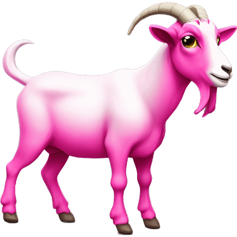 Hot pink full body goat  emoji