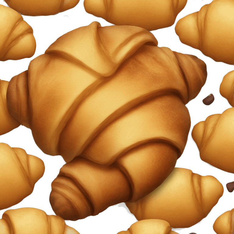 croissant with chocolate emoji