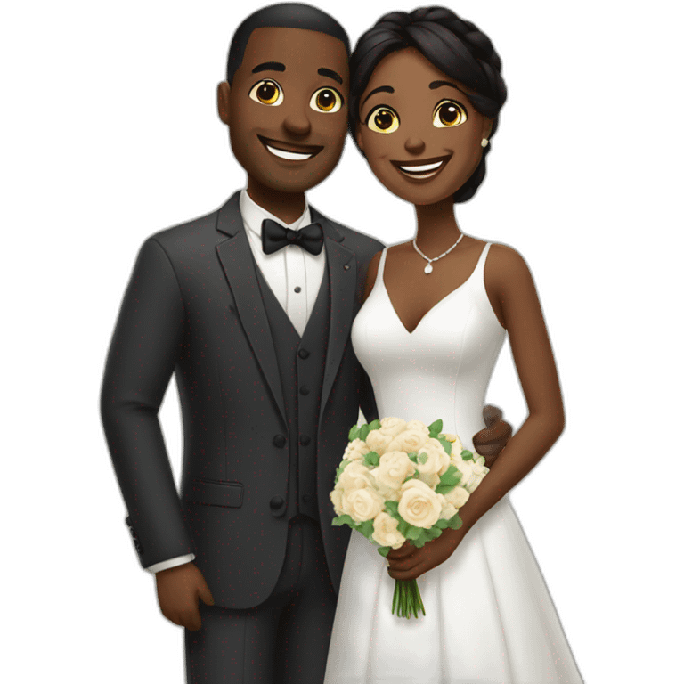 black happy married life emoji