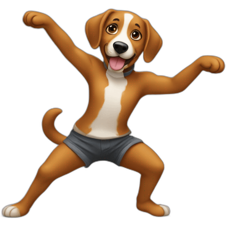 Chaynt qui danse avec un chien emoji