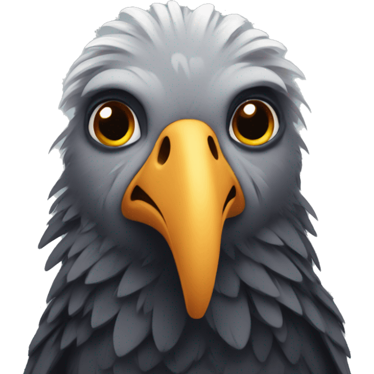 A condor with a calm and wise expression. emoji