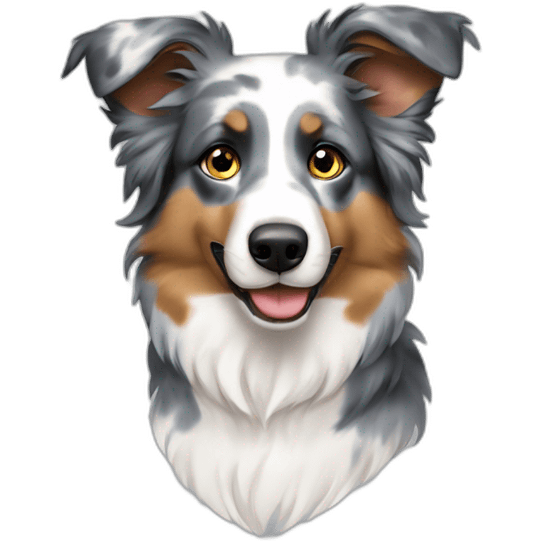 Australian sheperd blue merle emoji