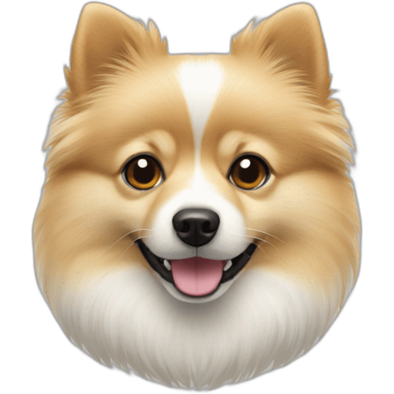 pomeranian mixed very white dog \ emoji