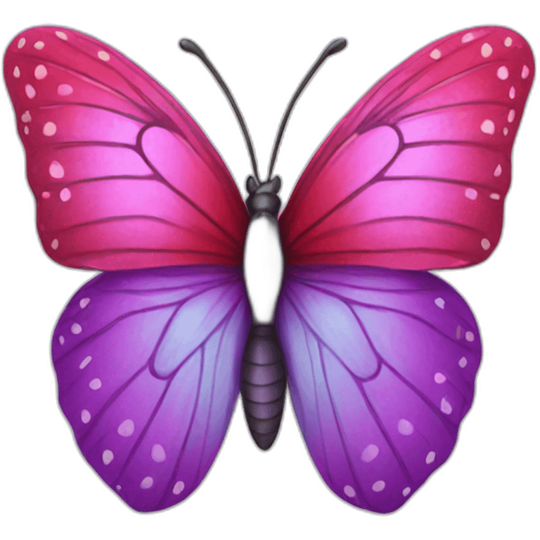 Purple strawberry butterfly emoji