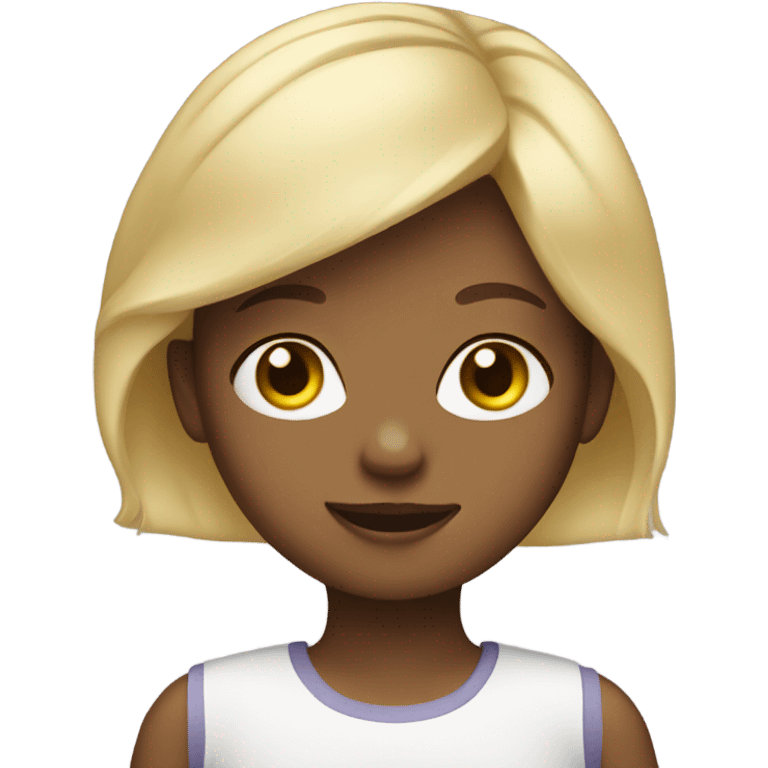 little girl with blond hai emoji