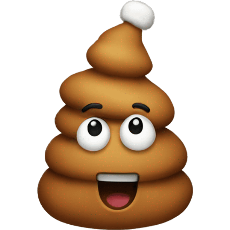 Christmas poo emoji