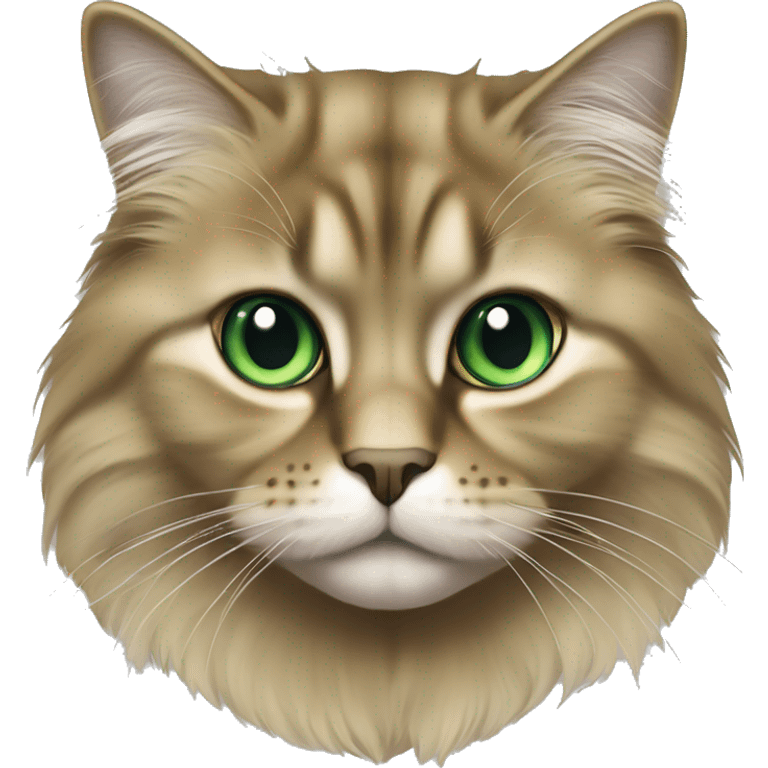 Full body British longhair golden shaded emerald green eyes with black tip tail emoji