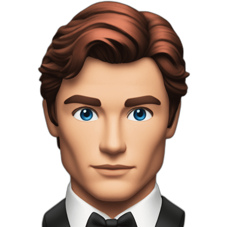 Alain Delon young bodybuilder blue eyes short neat red hair emoji