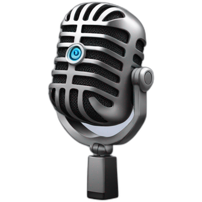 microphone with pop protection emoji