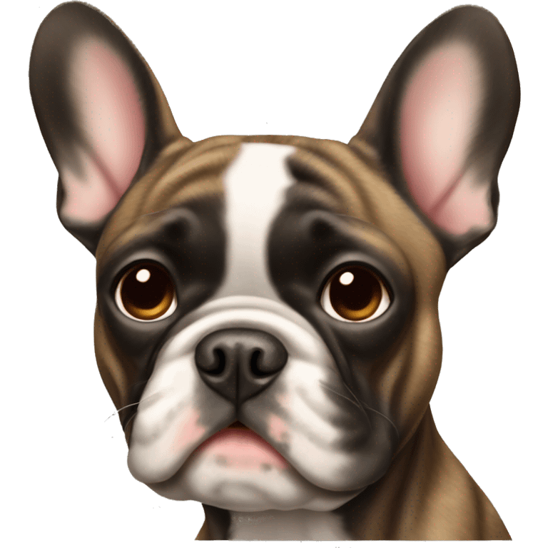 Brindle French bulldog emoji