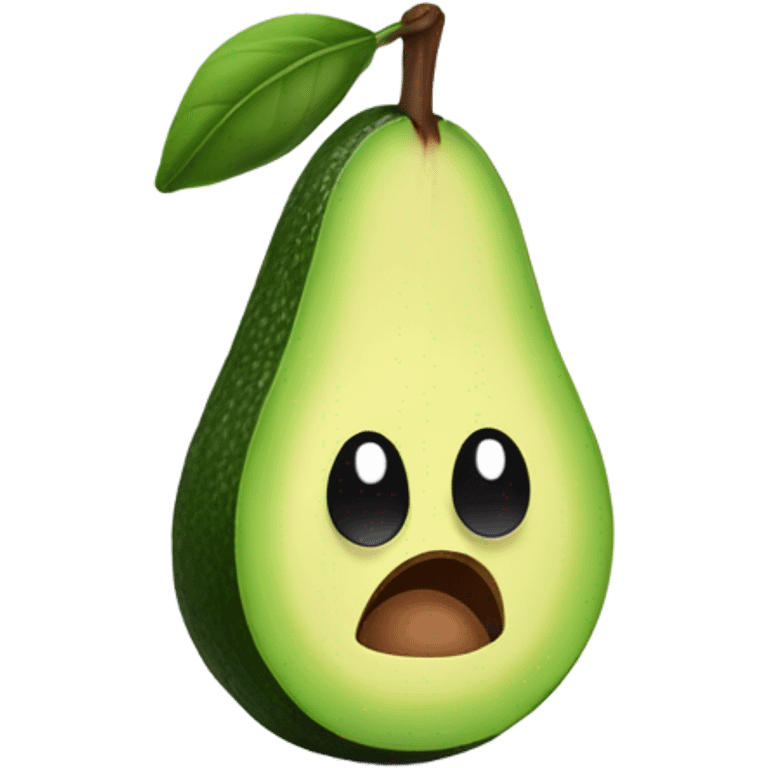 crying avocado with hands emoji