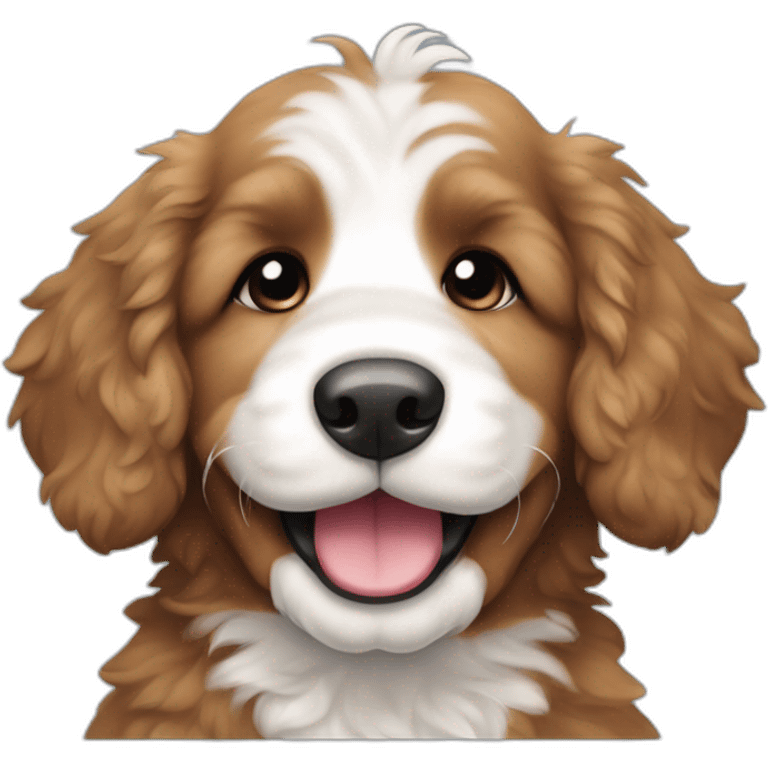 Bernerdoodle puppy smiling emoji