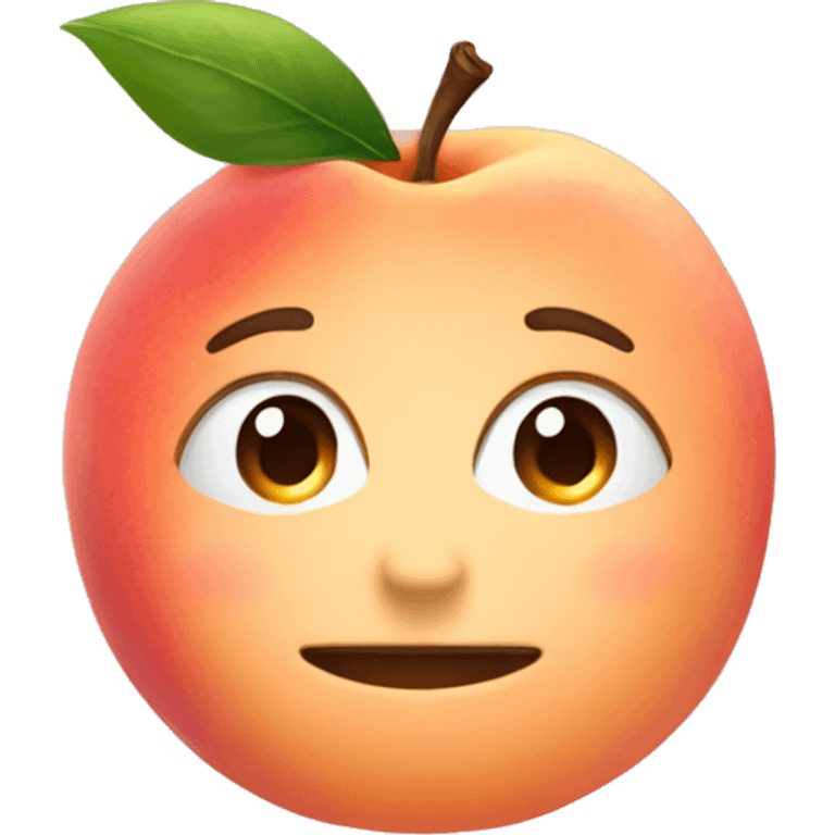 Face in between peach emoji