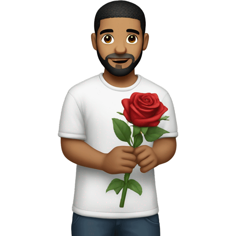 Drake holding a rose  emoji