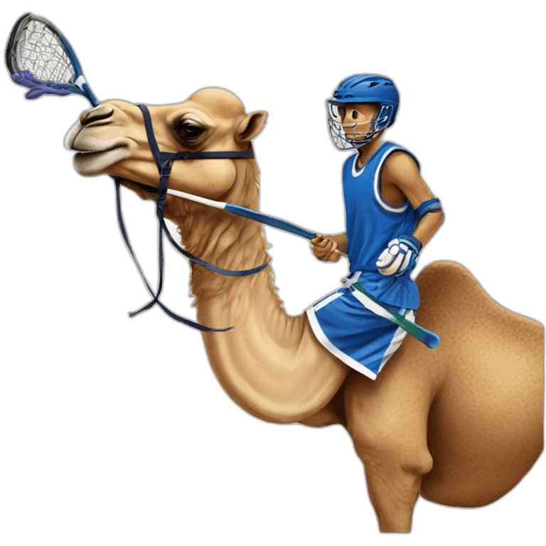 Camel playing lacrosse emoji