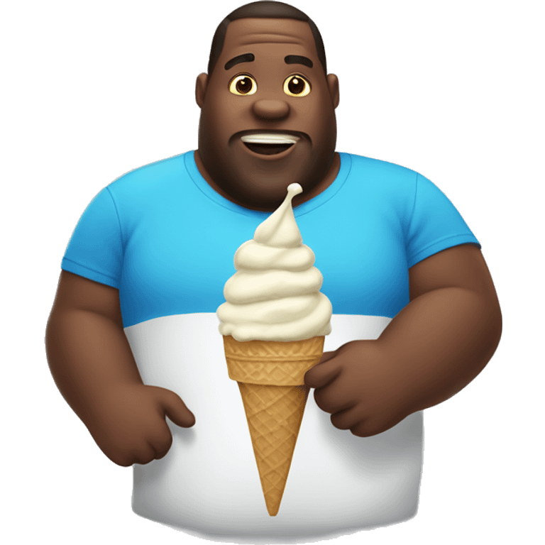 big dude eating ice cream emoji