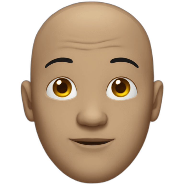 bald guy with no eyes emoji