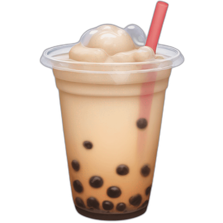 Aggressively drinking bubble tea emoji