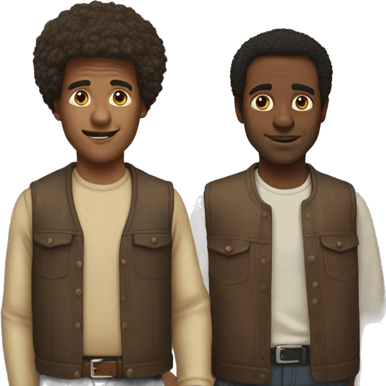 two step brothers with different skin complexions emoji