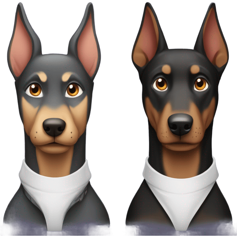 one doberman AND one wolf  emoji