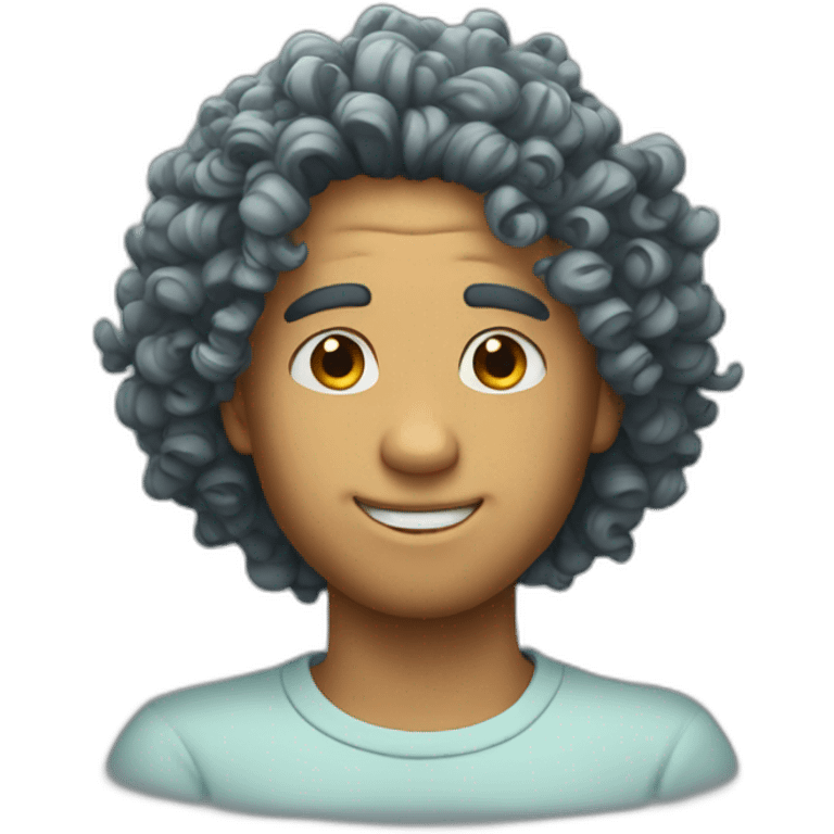 curly hir emoji