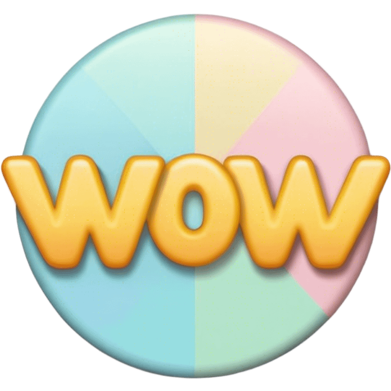 pastel sign say "wow" emoji