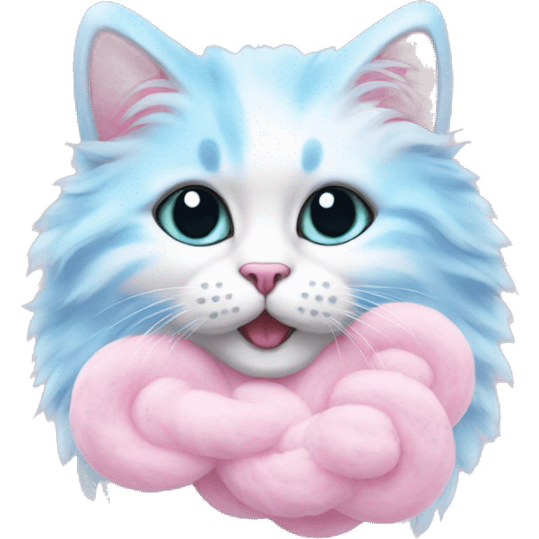 cotton candy cat emoji